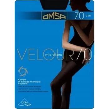 Dámské punčochy Punčocháče hladké OMSA PUNČOCHÁČE VELOUR 70den černé Nero velikost 3