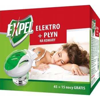 Přípravek proti hmyzu EXPEL ZAŘÍZENÍ DO ZÁSUVKY PROTI KOMÁRŮM + NÁPLŇ, VYDRŽÍ 60 NOCÍ