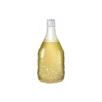 Balónek Fóliový Balónek Láhev Šampaňského Zlatý na Helium i Vzduch Dekorace na Oslavu