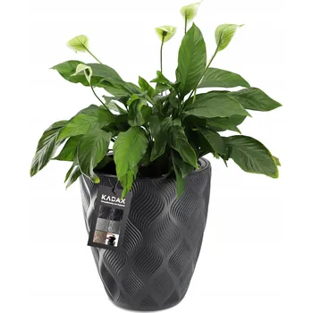 Květináč Šedý plast Květináč Kadax 29,5 cm x 29,5 x 32,5 cm