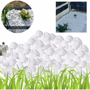 Zahradní dekorace OKRASNÝ KÁMEN OBLÁZEK BÍLÝ THASSOS ŘECKÝ PŘÍRODNÍ KRÁSNÝ 3-6 CM 5 KG