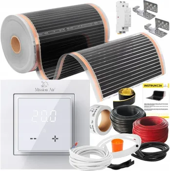 Topná rohož SADA Fólie Vyhřívací Podložka INFRAČERVENÁ 160W/m2 22m2