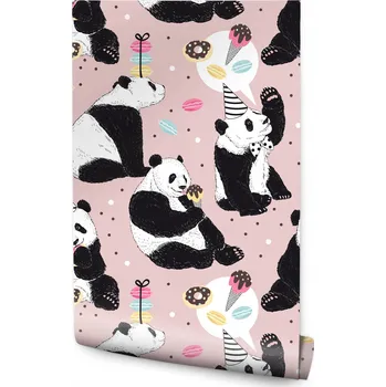 Fototapeta Tapeta pro děti - Panda a sladkosti /247474307