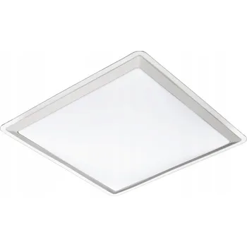 Stropní Svítidlo čtvercový Eglo 43 x 43 cm bezbarvý, bílý, šedý