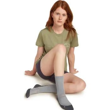 Dámské termo ponožky Dámské merino turistické ponožky ICEBREAKER Wmns Hike+ Light Crew Fresh Fern, Alloy/Obsidian/Snow velikost: 38-40 (M)