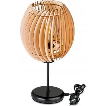 Lampička Noční lampa Stolní lampa loft LED E27 stínidlo Dřevo SUD