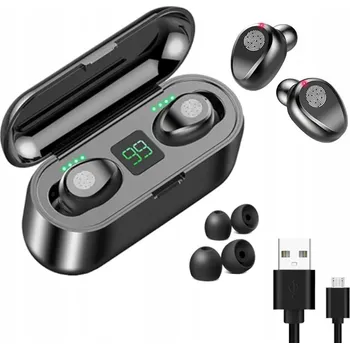 Sluchátka BEZDRÁTOVÁ SLUCHÁTKA DAVILIS F9 ČERNÁ DO UŠÍ BLUETOOTH 5.1