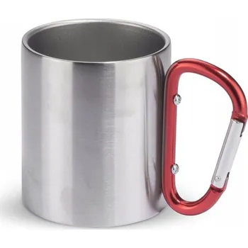 Hrneček s karabinou CAMPIC 200 ml červený