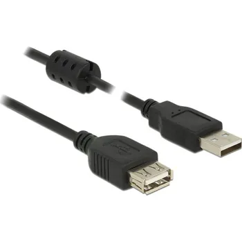 Elektrická zásuvka Delock USB kabel USB 2.0 USB-A zástrčka, USB-A zásuvka 2.00 m černá 84885