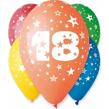 Balónek Balónky s číslem 18 Gemar 12" 5 kusů
