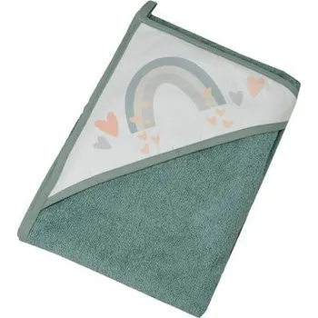 Osuška s kapucí 100x100 cm Tega Baby Rainbow Barva: Zelená