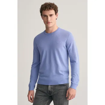 Pánský svetr SVETR GANT EXTRAFINE MERINO WOOL C-NECK GENTLE BLUE