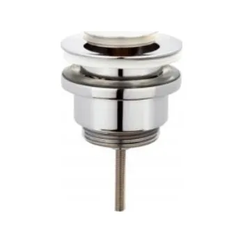 Sifon Zátka umyvadlová bez přepadu / s přepadem klik-klak kulatý Caldo stříbrná