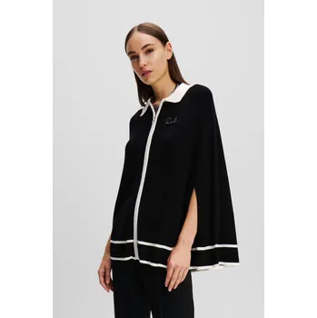 Dámský svetr SVETR KARL LAGERFELD COLLAR CAPE BLACK