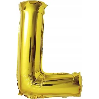 Balónek VELKÝ FÓLIOVÝ BALÓNEK K VÝROČÍ NAROZENIN PÁRTY PÍSMENO L ZLATÝ 40CM