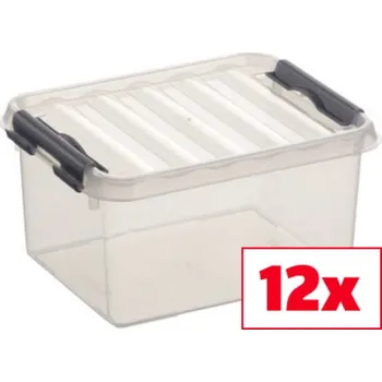 Úložný box Helit úložný box Sunware Q-line transparentní 2 l (š x v x h) 150 x 100 x 200 mm 12 ks
