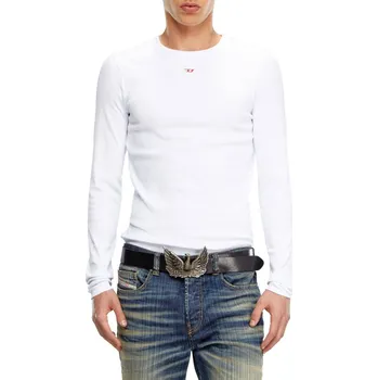 Pánské tričko TRIČKO DIESEL D-RIBBER-LS-N T-SHIRT BRIGHT WHITE