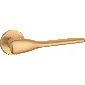 Dveřní kování Klika rozeta kulatá Orchide Slim zlatá matná APRILE