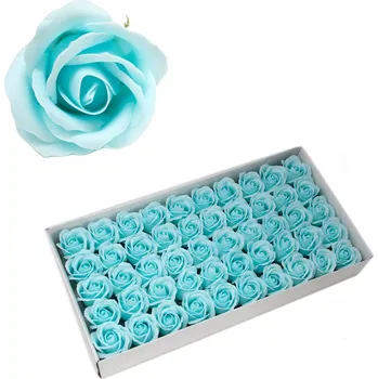 umělá květina 50x KVĚTINOVÝ BOX vonící mýdlové růže pro ženy květiny
