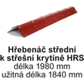 plechová krytina Hřebenáč střední HRS Accessories Polyestersat 25 (PE25) červená