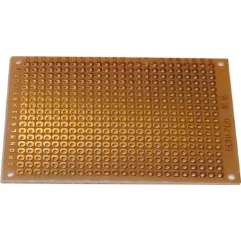 Síťový kabel Univerzální DPS 5x7cm, 432p, RM=2,54mm, vrtaná