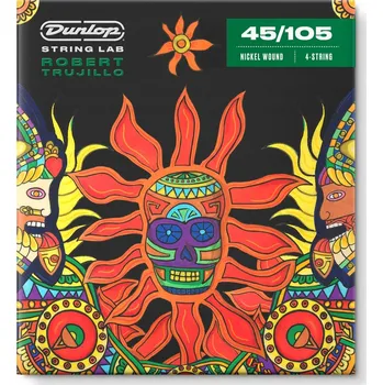 Struna pro kytaru a smyčcový nástroj Dunlop RTN45105 Robert Trujillo struny pro baskytaru s niklovým vinutím, 45-105