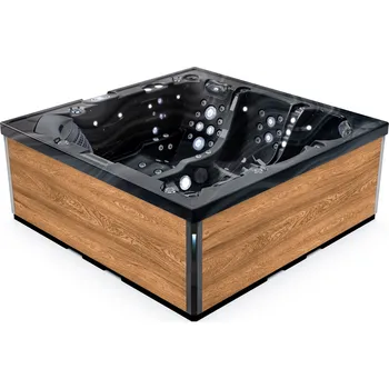 Vířivka Lovia vířivá vana pro 5 osob 220x220x88 cm - L501 Barva akrylátu: Odyssey, Opláštění: Canyon Teak