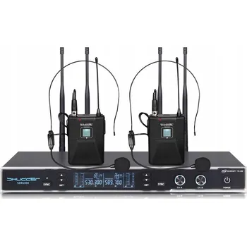 Mikrofon Mikrofony Shudder 2 náhlavní mikrofony v sadě Bodypack + klip SDR1804