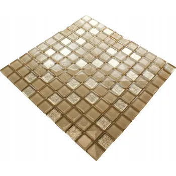 Skleněná mozaika Englass 30 x 30 cm, odstíny hnědé a béžové