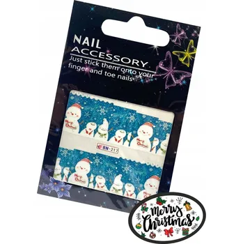 samolepka Samolepky na nehty Vánoční Zimní