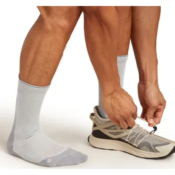 Pánské ponožky Pánské merino turistické ponožky ICEBREAKER Mens Hike+ Light Crew, Ether/Alloy velikost: 39-41,5 (S)