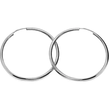 Náušnice Kruhové náušnice z bílého zlata 3 cm IZ20621A + dárkové balení LUXUS zdarma