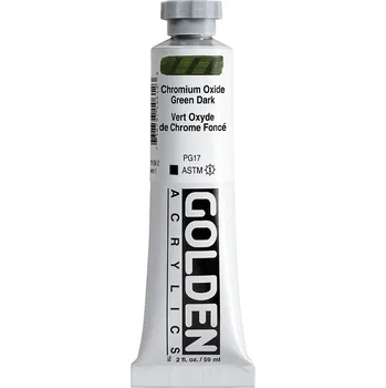 Vodová barva Akrylová barva Golden Heavy Body - 1061 Chromium Oxide Green Dark Objem: 59 ml