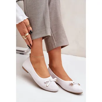 Dámské baleríny PM1 Síťované baleríny s mašlí světle béžové Bianila Boto šedá 3238432