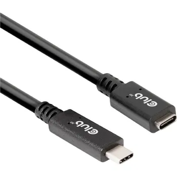 vypínač a zásuvka club3D Kabel USB-C USB 3.2 Gen1 USB-C ® zástrčka, USB-C ® zásuvka 1.00 m černá CAC-1531