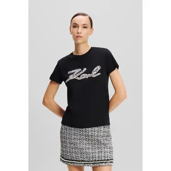 Karl Lagerfeld Boucle Karl Signature T-Shirt Black XL