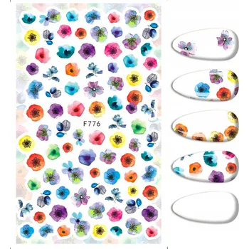 Samolepky na zdobení nehtů, vzory KVĚTINY