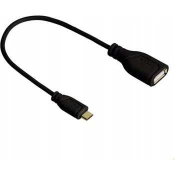 Datový kabel Hama 0,15m USB 2.0 kabel A/Micro USB 2.0 B, černý