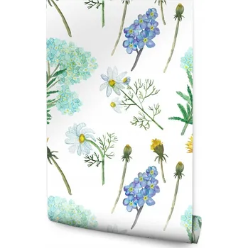 Fototapeta Tapeta do jídelny divoké květiny bylinky luční listy