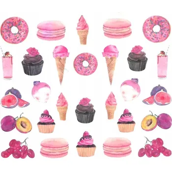 Vodolepka na nehty SAMOLEPKY BN1792 sweets