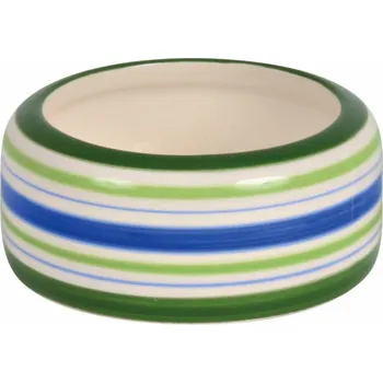 Miska pro psa Trixie Keramická miska pro křečka, zelené pruhy - 50ml, 8cm