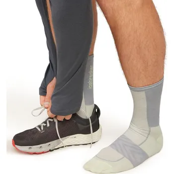 Pánské ponožky Pánské běžecké merino ponožky ICEBREAKER Mens Run+ Ultralight Crew, Ashen/Alloy velikost: 42-44 (M)