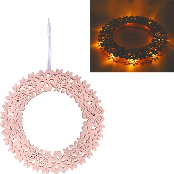 Velikonoční dekorace Světelný řetěz 234 LED, 1 cm, na baterie, růžový