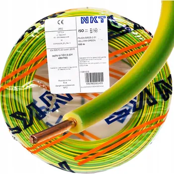 elektrický kabel Kulatý elektrický instalační kabel DY NKT 1 x 1,5