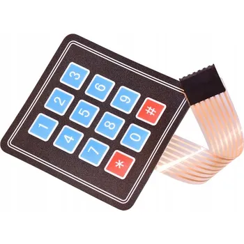 Náhradní klávesnice pro notebook Řídicí jednotka Veoz Membránová klávesnice 4x3, 12 tlačítek