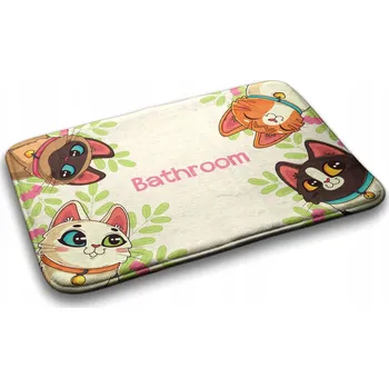 Koupelnová předložka Koupelnové předložky - mix vzorů, kočky, koťata