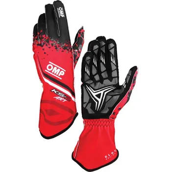 Módní doplněk OMP Karting Rukavice KS-2 ART My2025 (i dětské) Červená / Černá M