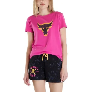 Dámské tričko Dámské tričko s krátkým rukávem Under Armour PJT RCK UNDERGROUND CORE T W růžové 1382708-686 - M | UK 14 | US 15