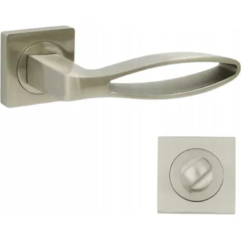 Dveřní kování KLIKA KLIKY KE DVEŘÍM ELIPSE + ŠTÍTEK / ROZETA NIKL WC