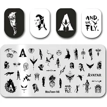 Přípravek na nehty Šablona na nehty - destička na zdobení nehtů, vzory ELF SKŘÍTEK AVATAR